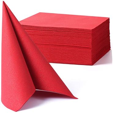 Luxury Red Serviettes (2 Ply & 40cm) -16x12501